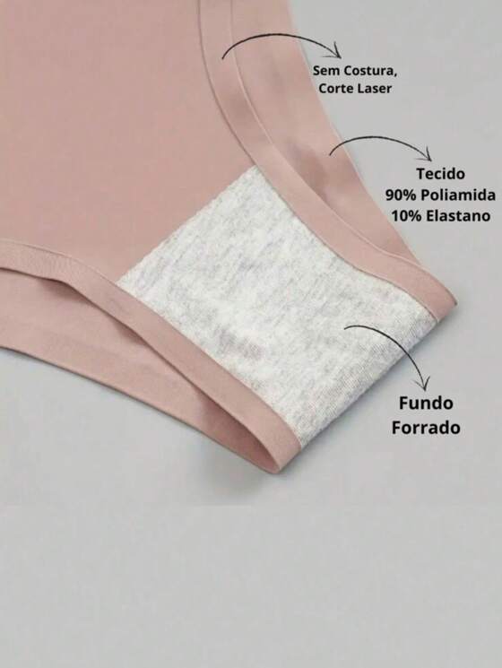 Kit 10 Calcinhas Sem Costura em Poliamida – Conforto e Estilo + Frete Grátis Hoje