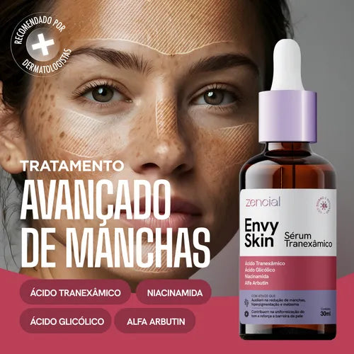 Sérum Envy Skin 30ml – Clareador com Ácido Tranexâmico para Manchas e Melasma