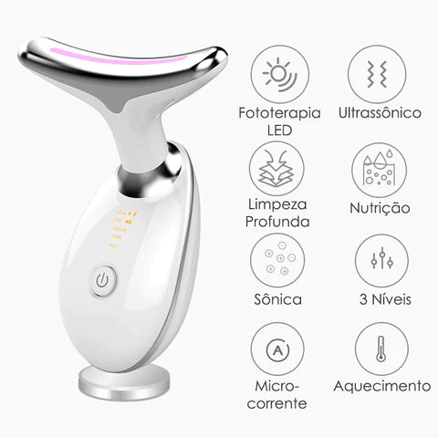 Rejuvenescedor Facial Com Terapia de Fóton Led Anti-Rugas