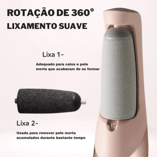 Removedor Elétrico de Rachaduras e Calos para os Pés - THE PINK