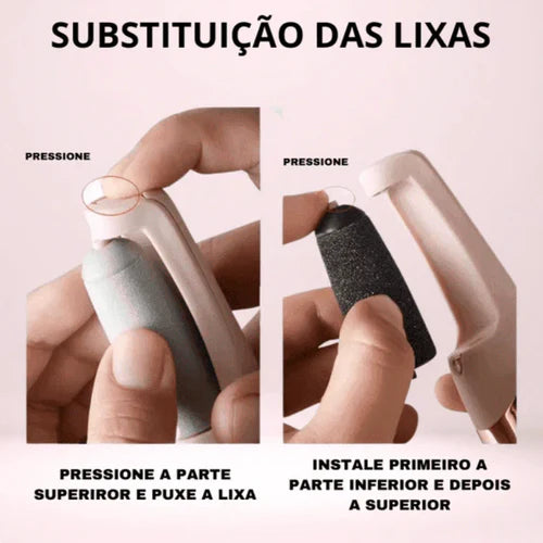 Removedor Elétrico de Rachaduras e Calos para os Pés - THE PINK